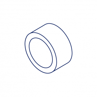 Ein Bild des Werkstoffs CW021A aus dem Material Kupfer in der Form Rundrohr - im Ring