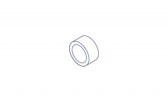 A technical illustration of the product of the material FORMODAL® 036 high-strength from the material Aluminum in the shape Ring -  machined surface
