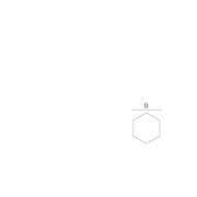 A technical illustration of the product of the material CW104C from the material Copper in the shape hexagon bar