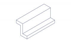 A technical illustration of the product of the material EN AW-6060 from the material Aluminum in the shape Z-profile