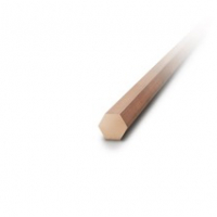 An image of the material CW106C from the material Copper in the shape hexagon bar drawn