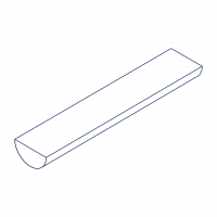 An image of the material EN AW-6082 from the material Aluminum in the shape half-round bar