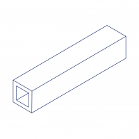 An image of the material CW021A from the material Copper in the shape square tube as bar