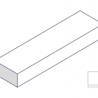 Ein Bild des Werkstoffs EN AW-3103 aus dem Material Aluminium in der Form Flachstange